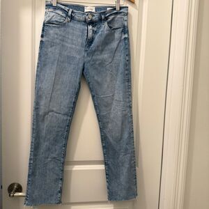 FRAME Le High Straight Degradable in Aura size 29